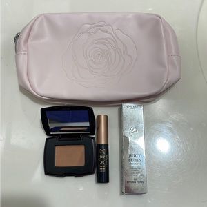 Lancôme makeup bundle mascara juicy tube bronzer and makeup bag